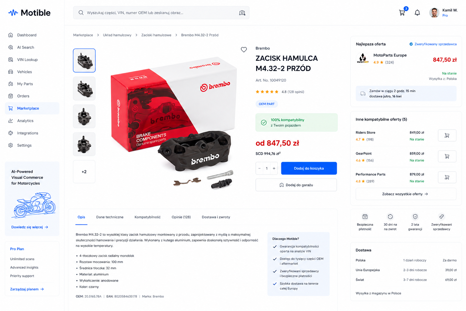 Marketplace Interface